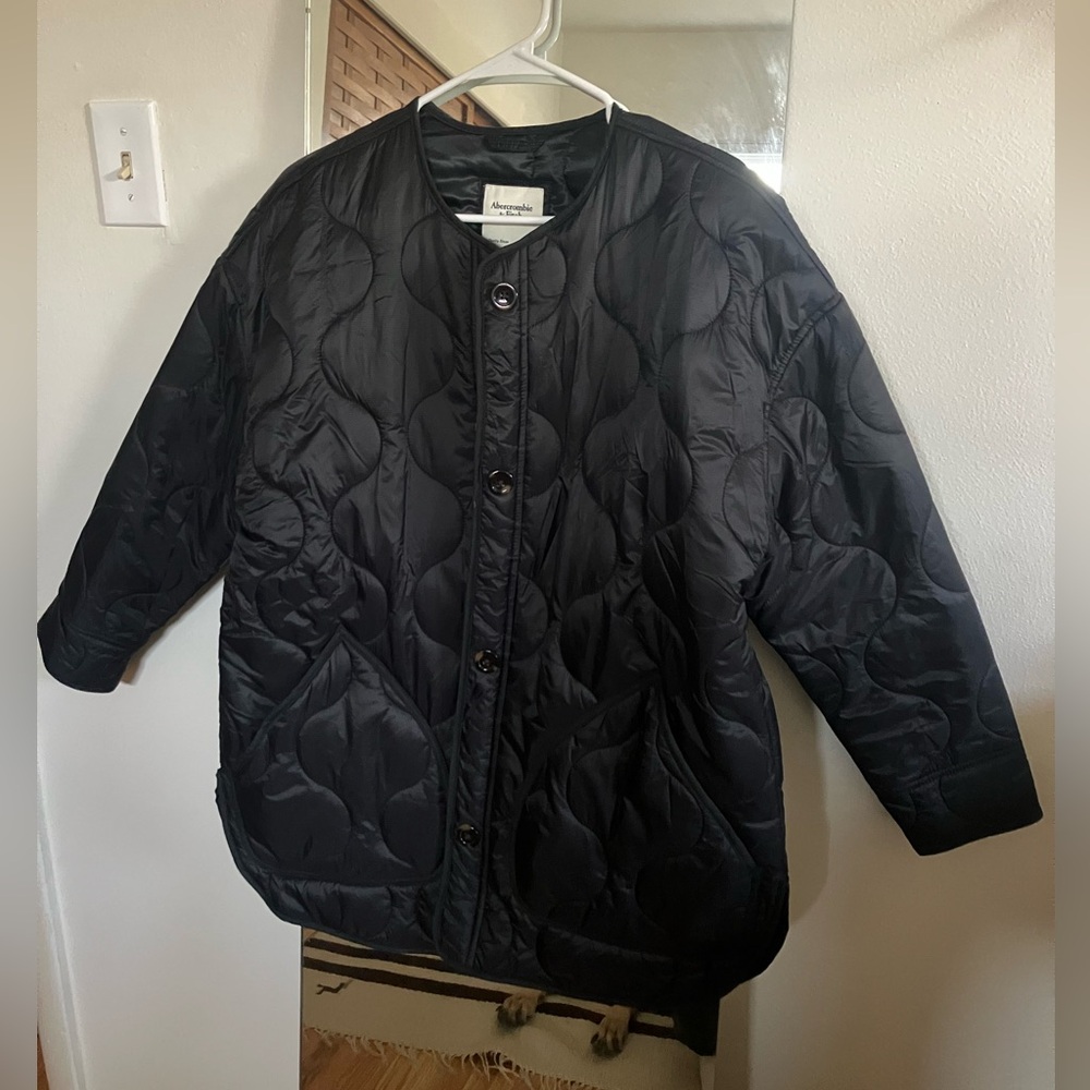 Abercrombie & Fitch Black Quilted Puffer Jacket